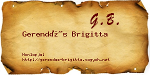 Gerendás Brigitta névjegykártya